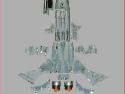 F15 Airfighter Low-poly 3D model