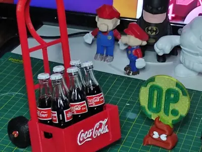 Coca Cola Mini Bottles Colection - Hand Truck collectible 3D print model
