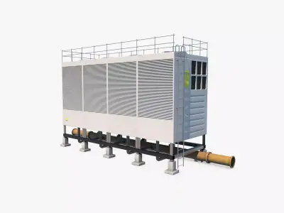 Air Conditioner 06 Low-poly 3D model