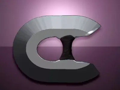handrazor letter c Free 3D model