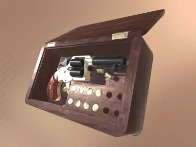Colt House Revolver Low-poly 3D model