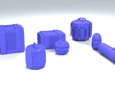 sci-fi container 3D model shop