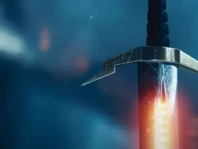 Medieval Sword 3D model 9