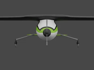 Airplane Cartoon  Low-poly 3D model