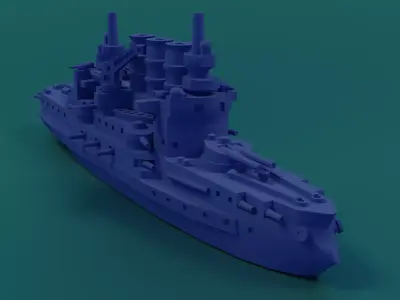 SMS Braunschweig 1902 3D print model