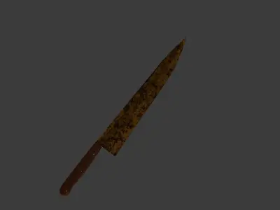rusty knife 3D model