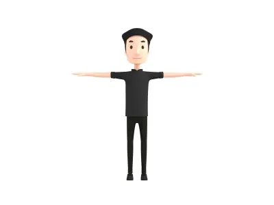 CartoonMan033 Chef  3D model