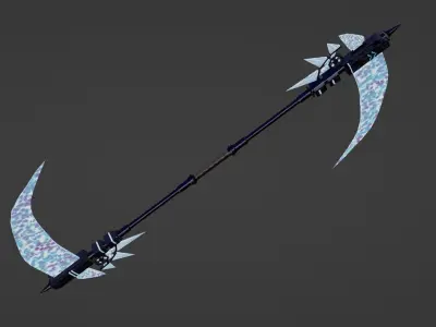 Combat Scythe Low-poly 3D model