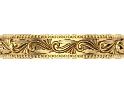 Vintage Engraved Wedding Band  3D print model