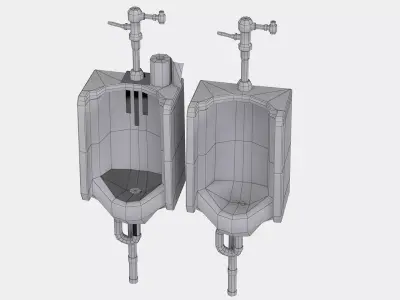 Modular Restroom Props Pack  Low-poly 3D model