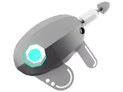 3d ray gun low poly icon 3D model