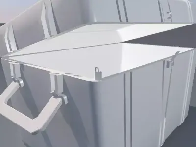 Simple Crate with Code lock Free low-poly 3D model