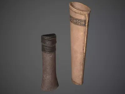 Quiver Medieval Low-poly 3D model