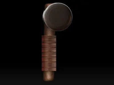 stylized fantasy battle hammer 3D model