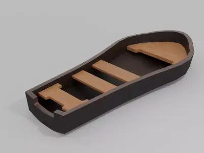 Bauendes Freizeit wooden boat 3D model