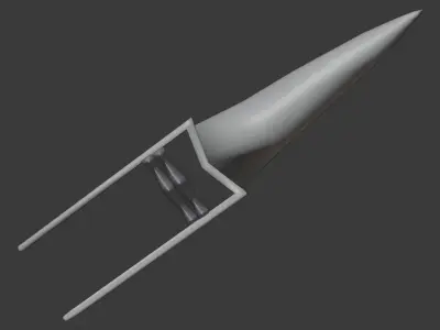 Katar metal spike 3D model