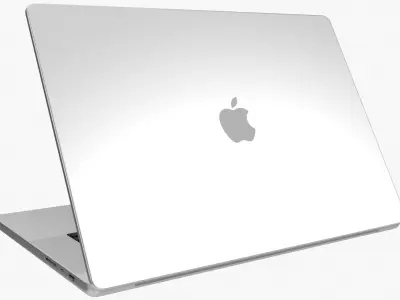 Apple MacBook Pro 16 M5 2025 Silver Rigged 3D model