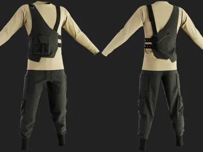 2 Tactical outfits for men vol02 3D model