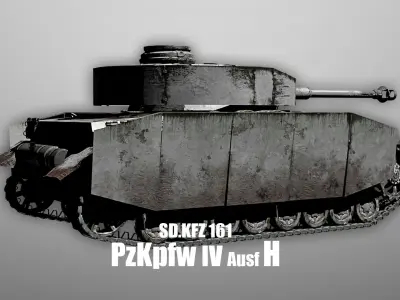 Panzer 4 - PzKpfw IV - Ausf H - Common Livery Low-poly 3D model