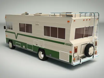 Low Poly Motorhome 03 Low-poly 3D model