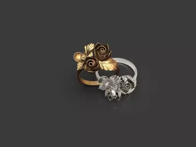 Rose Ring 3D print model