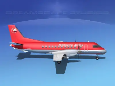 SAAB SF340 Northwest 3D model