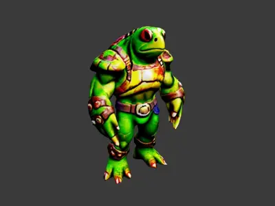 Iguana Man Low-poly 3D model purchase