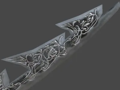 katana5 samurai sword Low-poly 3D model