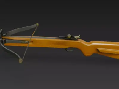 Medieval Crossbow 3D Model Low-poly 3D model