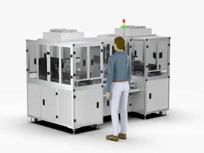Automatic Storage Tray Sorter for Glass White Chip Detection   3D model