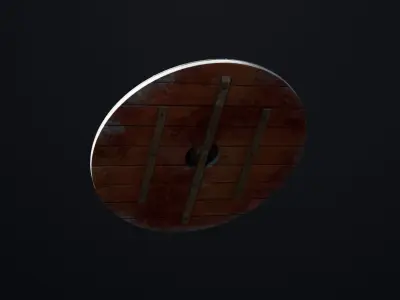 Viking Shield var02 Low-poly 3D model