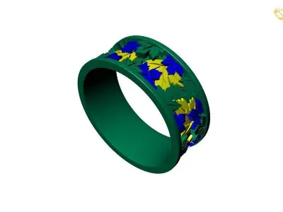 0140 - Antique Band Ring 3D print model