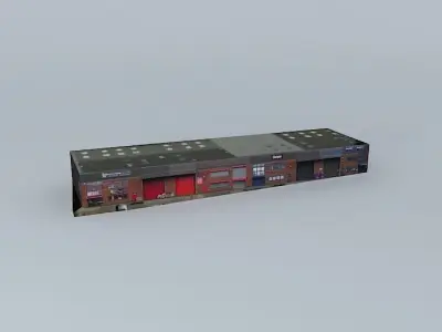 Elland Road warehouses Free 3D model