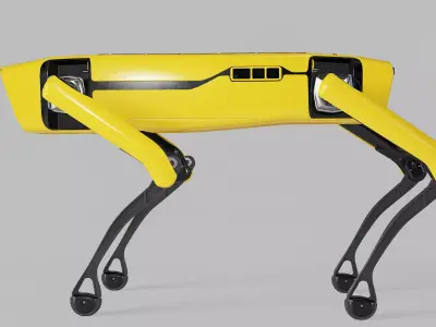 Realistic Quadruped Robot Dog Low-poly 3D model