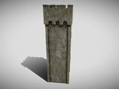 Medieval Castle Tower Low-poly 3D model get