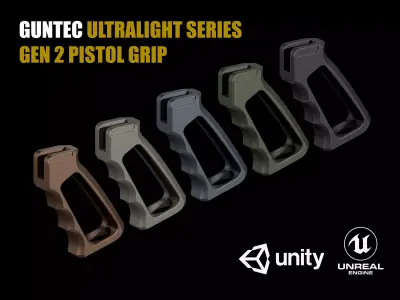 Guntec Ultralight Series Pistol Grip Gen2 Low-poly 3D model