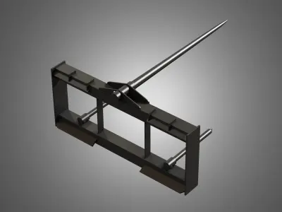 Bale Fork -  Spare Part for JCB Skid Steer Loader 3D model