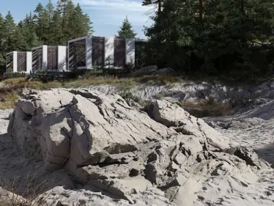  Large Sloped Beach Rock Model  purchase