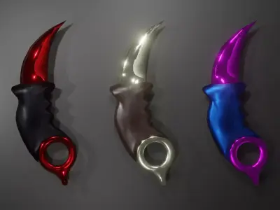 Karambit knife Low-poly 3D model