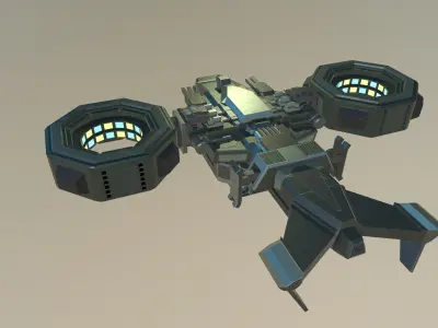 ASU-001 Zephyrs Tactical Helicopter Low-poly 3D model