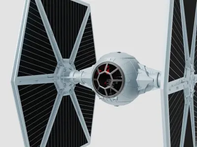 TIE fighter 3D model by TrainyMcTrainface