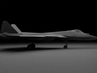 Sukhoi SU-57 5th gen figther jet PAK-FA T50 3D model