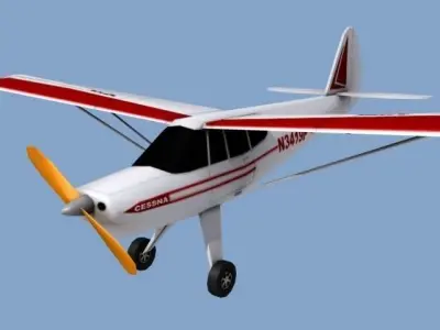 Plane1 airplane flying on sky 3D model