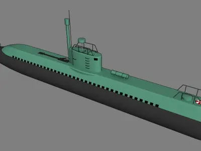 SS Ghadir class Low-poly 3D model