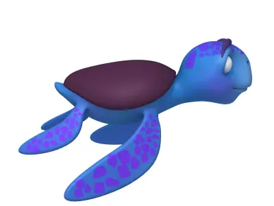 Turtle Cartoon 3D model purchase