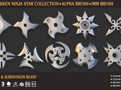 Shuriken Ninja Star CollectionVol 01 3D print model