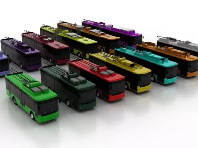 Trolleybus Bogdan T501-901 Serial Line Low 3D Model Pack
