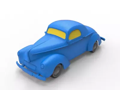 Willys Americar 1940 Classic Car 3D print model