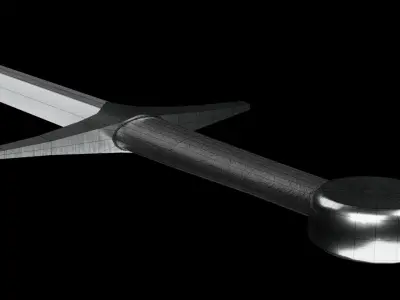 Low poly medieval sword Low-poly 3D model