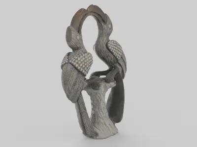 Stone Birds Figure Low-poly 3D model